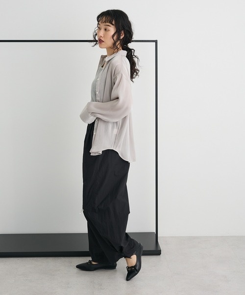 CRAFT STANDARD BOUTIQUE(クラフトスタンダードブティック)の「オーガンジーブラウス(シャツ/ブラウス・レディース・アイボリー/グレー/グリーン・FREE)」の18枚目の写真