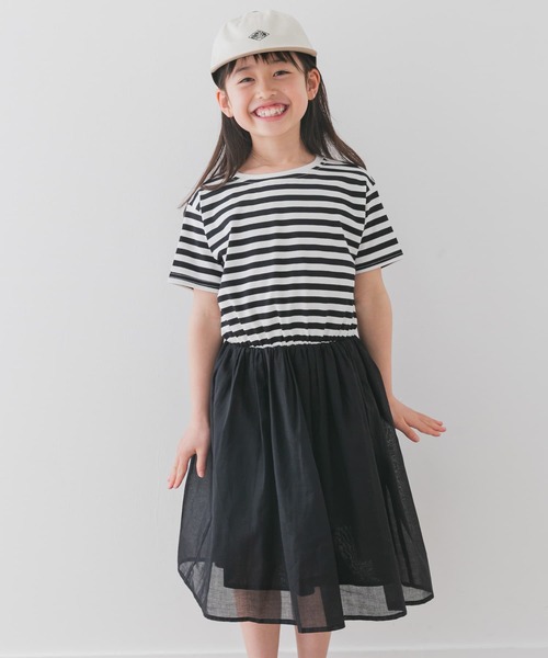 URBAN RESEARCH DOORS（アーバンリサーチドアーズ）の「『親子リンク』『UR TECH』ボイルドッキングワンピース(KIDS)（ワンピース・キッズ・ピンク/ブラック系その他・105/120/135）」の3枚目の写真