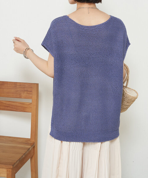 Jena espace merveilleux（ジェナ　エスパスメルヴェイユ）の「フレンチスリーブメッシュニット（ニット/セーター・レディース・チャコールグレー/パープル/グレー・FREE）」の10枚目の写真