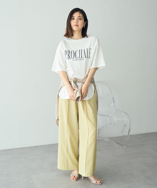 YECCA VECCA(イェッカヴェッカ)の「【UVカット】ロゴBIGTee(Tシャツ/カットソー・レディース・オフホワイト/ブラック/カーキ・FREE)」の12枚目の写真