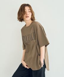 YECCA VECCAイエッカヴェッカ　バルーンスリーブ長袖カットソー 黒✖️茶 バルーンスリーブシアーシャツ/YECCA VECCA（イェッカ ヴェッカ