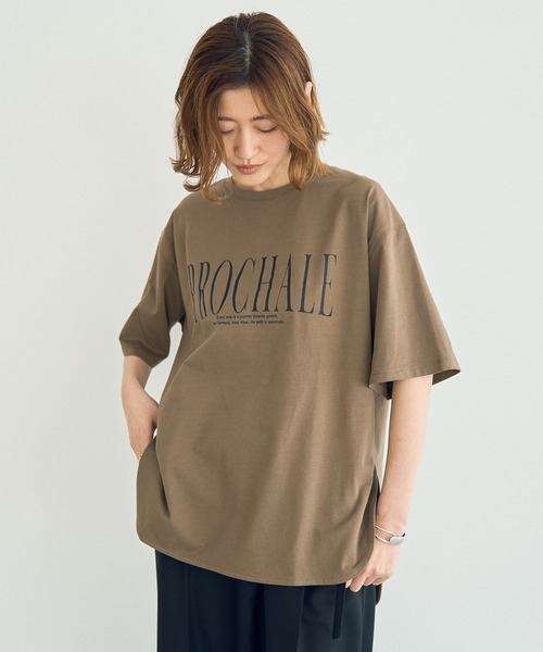 YECCA VECCA(イェッカヴェッカ)の「【UVカット】ロゴBIGTee(Tシャツ/カットソー・レディース・オフホワイト/ブラック/カーキ・FREE)」の17枚目の写真