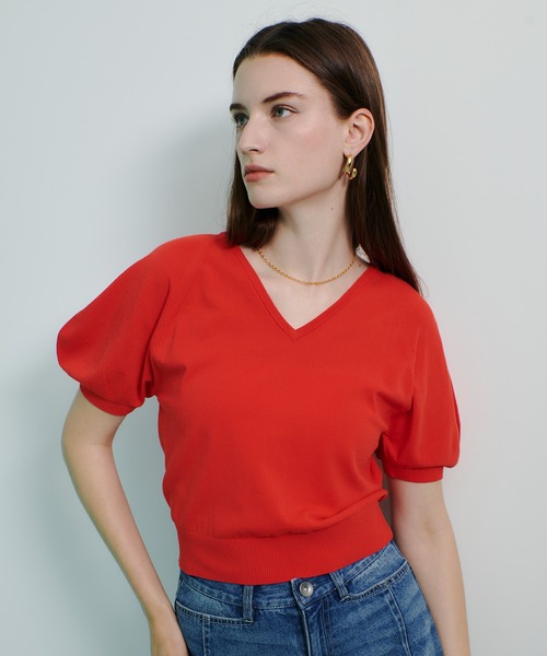 allureville（アルアバイル）の「ハイツイストヤーンプルオーバー（ニット/セーター・レディース・ブラウン/オレンジ/オフホワイト・2）」の19枚目の写真