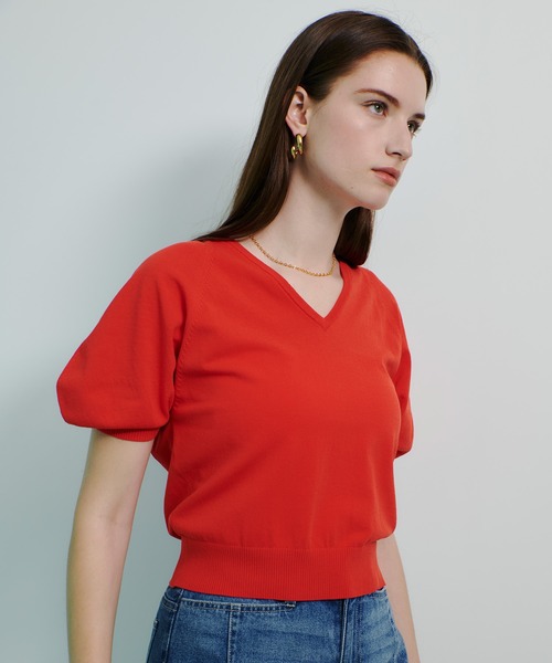 allureville（アルアバイル）の「ハイツイストヤーンプルオーバー（ニット/セーター・レディース・ブラウン/オレンジ/オフホワイト・2）」の20枚目の写真