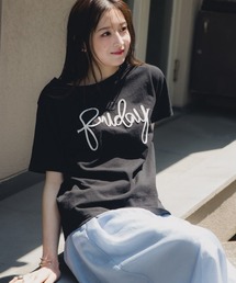 slattgir | 高身長 綿100%コード刺しゅうロゴTシャツ(トールサイズ)Essenave(Tシャツ/カットソー)