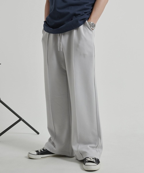 CavariA(キャバリア)の「『CavariA/キャバリア』ポンチセンタープレスワイドパンツ(スラックス・メンズ・グレー/ネイビー/ブラック・L/M)」の3枚目の写真