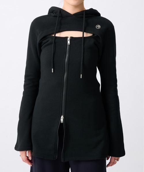 AMBUSH（アンブッシュ）の「【AMBUSH/アンブッシュ】ZIP-UP HOODIE DRESS/ジップアップフーディドレス（パーカー・レディース・ブラック・S）」の3枚目の写真