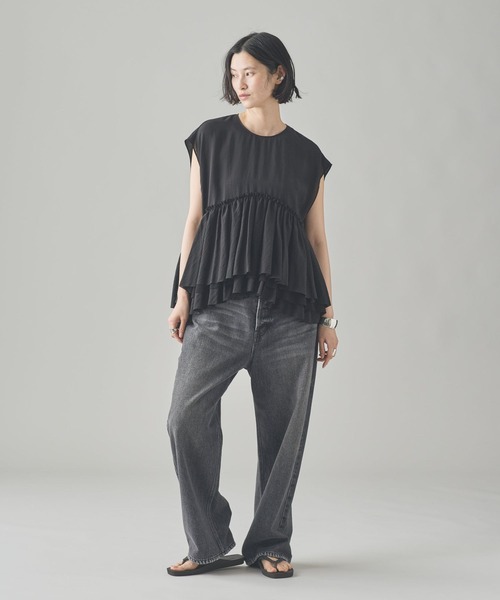 Curensology(カレンソロジー)/シアーギャザーブラウス（シャツ