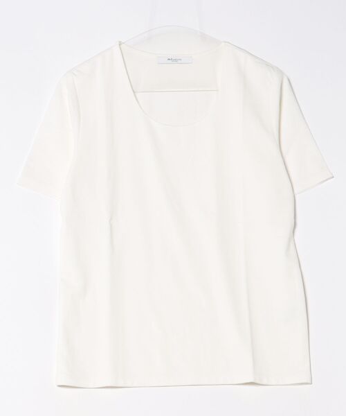 m.f.editorial（エムエフエディトリアル）の「【マシンウォッシャブル】m.f.エディトリアル レディース シルケットポンチ クルーネック ストレッチ半袖Tシャツ（Tシャツ/カットソー・レディース・グレー系その他2/ネイビー/ホワイト/ダークウッド・LARGE/MEDIUM）」の9枚目の写真