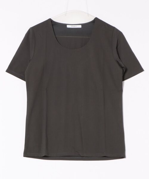 m.f.editorial（エムエフエディトリアル）の「【マシンウォッシャブル】m.f.エディトリアル レディース シルケットポンチ クルーネック ストレッチ半袖Tシャツ（Tシャツ/カットソー・レディース・グレー系その他2/ネイビー/ホワイト/ダークウッド・LARGE/MEDIUM）」の21枚目の写真