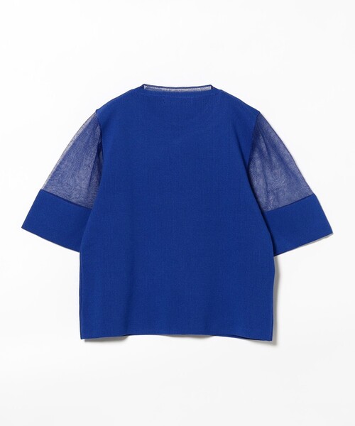 B:MING by BEAMS(ビーミングバイビームス)の「半袖 ニット Tシャツ(ニット/セーター・レディース・オフホワイト/ブルー/ブラック・ONE SIZE)」の7枚目の写真
