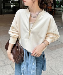 ハーフジップ」に該当するホワイト/白色系のファッション通販