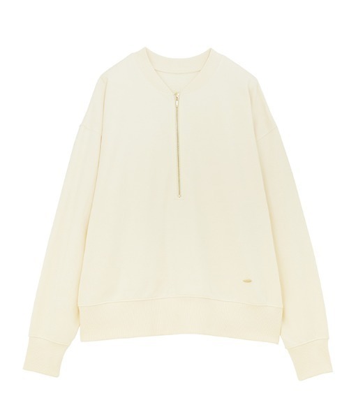 RANAN（ラナン）の「フロントハーフジップスウェット（スウェット・レディース・アイボリー/グレー/ピンク/チャコール・M/L/LL）」の14枚目の写真