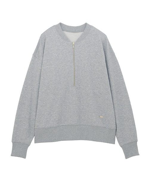 RANAN（ラナン）の「フロントハーフジップスウェット（スウェット・レディース・アイボリー/グレー/ピンク/チャコール・M/L/LL）」の15枚目の写真