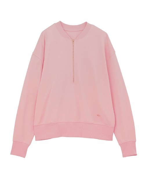 RANAN（ラナン）の「フロントハーフジップスウェット（スウェット・レディース・アイボリー/グレー/ピンク/チャコール・M/L/LL）」の17枚目の写真