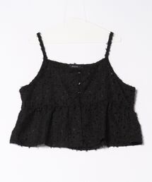 インナー シフォン キャミ」に該当するキャミソール（ブラック