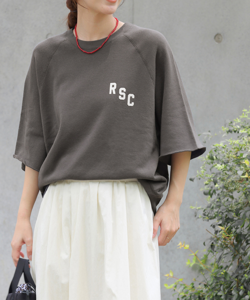 JOURNAL STANDARD relume（ジャーナルスタンダード　レリューム）の「度甘ハーフスリーブスウェット（スウェット・レディース・ボルドー/ブラック系その他/チャコールグレー・FREE）」の8枚目の写真