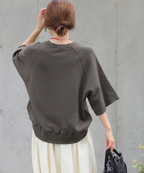 JOURNAL STANDARD relume（ジャーナルスタンダード　レリューム）の「度甘ハーフスリーブスウェット（スウェット・レディース・ボルドー/ブラック系その他/チャコールグレー・FREE）」の12枚目の写真