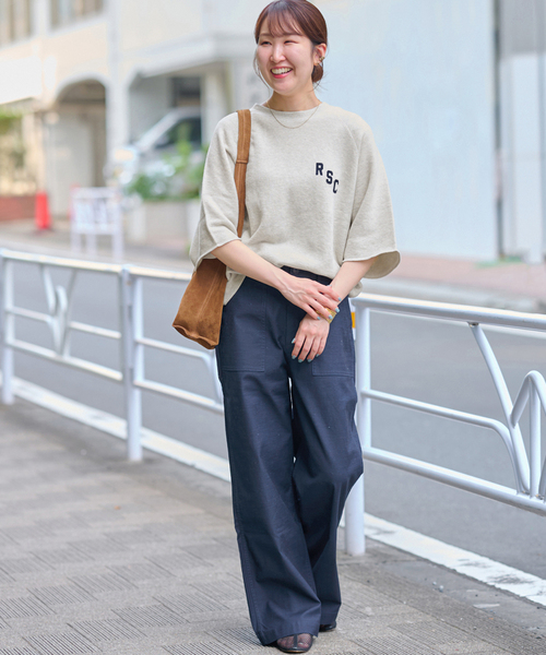 JOURNAL STANDARD relume（ジャーナルスタンダード　レリューム）の「度甘ハーフスリーブスウェット（スウェット・レディース・ボルドー/ブラック系その他/チャコールグレー・FREE）」の14枚目の写真