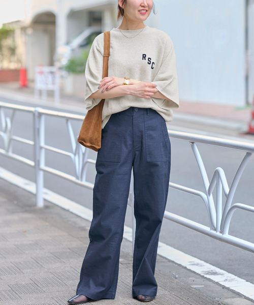 JOURNAL STANDARD relume（ジャーナルスタンダード　レリューム）の「度甘ハーフスリーブスウェット（スウェット・レディース・ボルドー/ブラック系その他/チャコールグレー・FREE）」の15枚目の写真