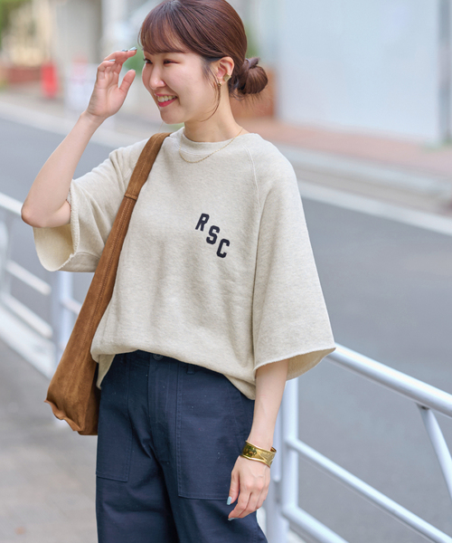 JOURNAL STANDARD relume（ジャーナルスタンダード　レリューム）の「度甘ハーフスリーブスウェット（スウェット・レディース・ボルドー/ブラック系その他/チャコールグレー・FREE）」の20枚目の写真