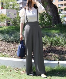 pufe（ピュフェ）の「【pufe】2wayサロペット【ショート丈】&【ロング丈】（サロペット/オーバーオール）」