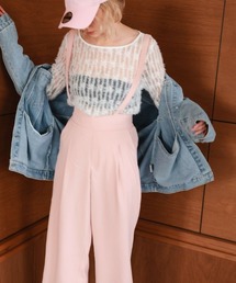 pufe（ピュフェ）の「【pufe】2wayサロペット【ショート丈】&【ロング丈】（サロペット/オーバーオール）」