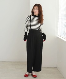 サロペット/オーバーオール（ブラック/黒色系・形状記憶/シワ
