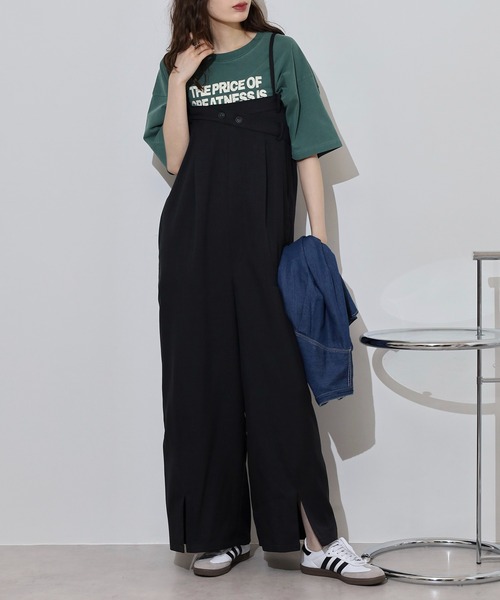 セール】リネンタッチ2WAYオールインワン（つなぎ/オールインワン