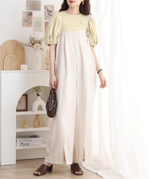 セール】リネンタッチ2WAYオールインワン（つなぎ/オールインワン