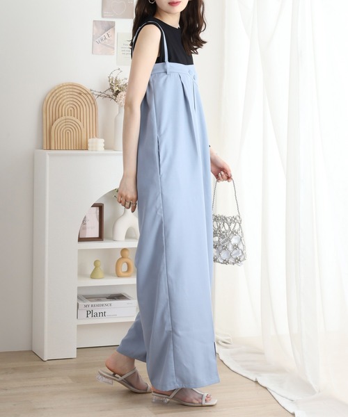 セール】リネンタッチ2WAYオールインワン（つなぎ/オールインワン