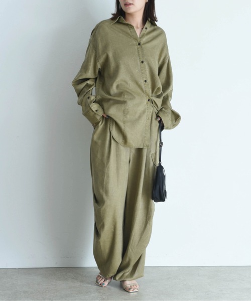 Eimee Law(エイミーロウ)の「バイオ加工シャツ(シャツ/ブラウス・レディース・ピンク/オリーブ/スミクロ・FREE)」の21枚目の写真