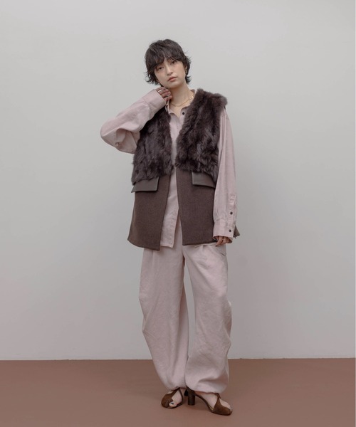 Eimee Law(エイミーロウ)の「バイオ加工シャツ(シャツ/ブラウス・レディース・ピンク/オリーブ/スミクロ・FREE)」の11枚目の写真