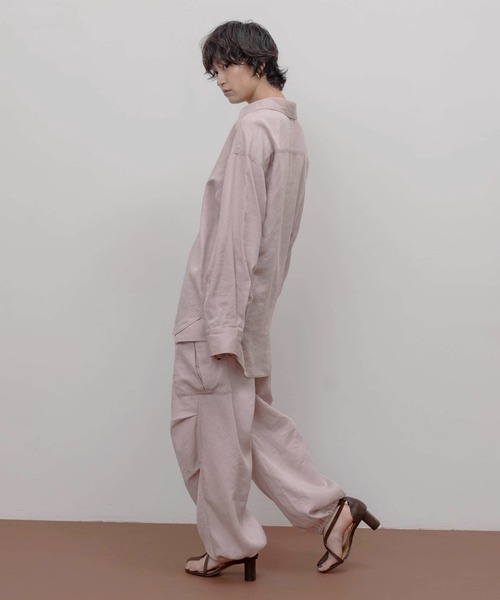 Eimee Law(エイミーロウ)の「バイオ加工シャツ(シャツ/ブラウス・レディース・ピンク/オリーブ/スミクロ・FREE)」の8枚目の写真