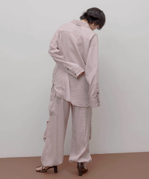 Eimee Law(エイミーロウ)の「バイオ加工シャツ(シャツ/ブラウス・レディース・ピンク/オリーブ/スミクロ・FREE)」の9枚目の写真