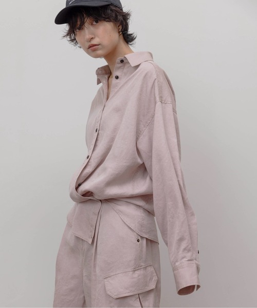 Eimee Law(エイミーロウ)の「バイオ加工シャツ(シャツ/ブラウス・レディース・ピンク/オリーブ/スミクロ・FREE)」の14枚目の写真