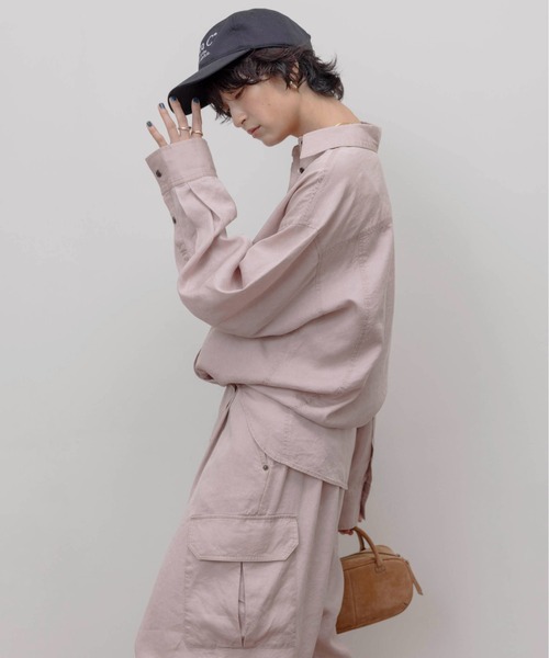 Eimee Law(エイミーロウ)の「バイオ加工シャツ(シャツ/ブラウス・レディース・ピンク/オリーブ/スミクロ・FREE)」の15枚目の写真