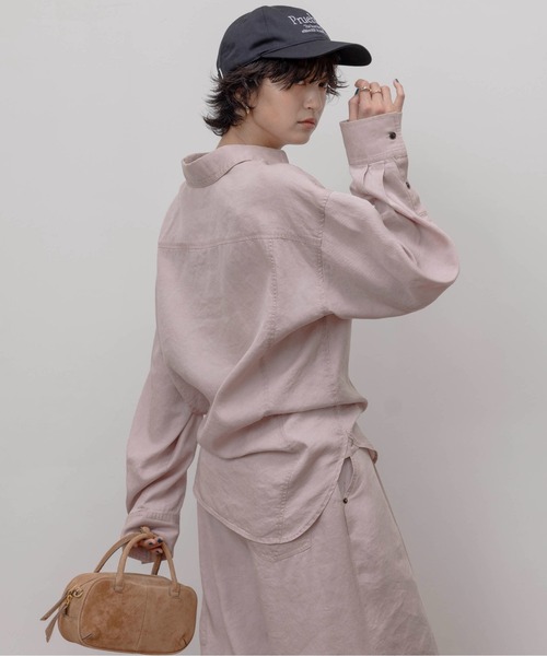 Eimee Law(エイミーロウ)の「バイオ加工シャツ(シャツ/ブラウス・レディース・ピンク/オリーブ/スミクロ・FREE)」の16枚目の写真