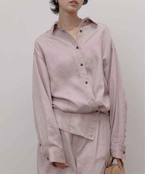 Eimee Law(エイミーロウ)の「バイオ加工シャツ(シャツ/ブラウス・レディース・ピンク/オリーブ/スミクロ・FREE)」の12枚目の写真