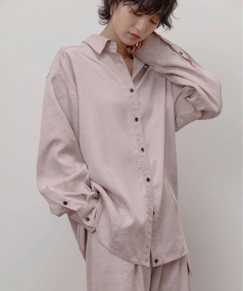 Eimee Law(エイミーロウ)の「バイオ加工シャツ(シャツ/ブラウス・レディース・ピンク/オリーブ/スミクロ・FREE)」の19枚目の写真