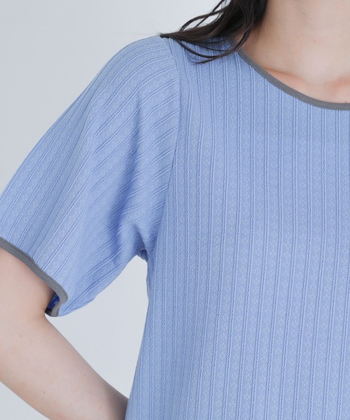 somari imagination（ソマリ イマジネーション）の「パイピングリボンカットソー（Tシャツ/カットソー・レディース・ブルー/ブラック・2/1）」の9枚目の写真