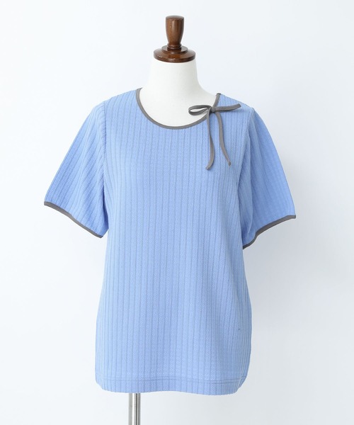 somari imagination（ソマリ イマジネーション）の「パイピングリボンカットソー（Tシャツ/カットソー・レディース・ブルー/ブラック・2/1）」の18枚目の写真