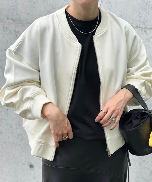 notch.（ノッチ）の「ダンボールMA-1（MA-1・レディース・ブラック/オフホワイト/モカ・M）」の2枚目の写真