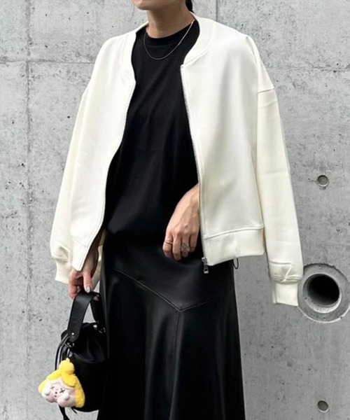 notch.（ノッチ）の「ダンボールMA-1（MA-1・レディース・ブラック/オフホワイト/モカ・M）」の4枚目の写真