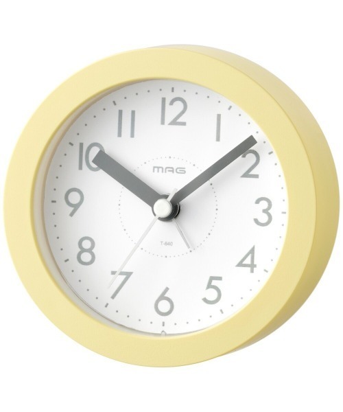 その他セレクト（ソノタセレクト）の「手のひらサイズの目覚まし時計 ルント（置時計・レディース・グレー/ホワイト/ライトイエロー・FREE）」の4枚目の写真