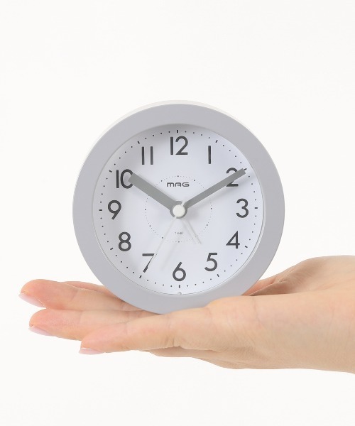 その他セレクト（ソノタセレクト）の「手のひらサイズの目覚まし時計 ルント（置時計・レディース・グレー/ホワイト/ライトイエロー・FREE）」の9枚目の写真