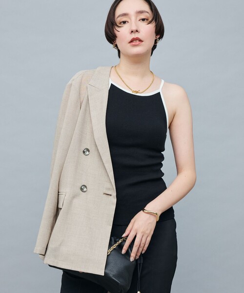 NOLLEY’S Sophi（ノーリーズソフィ）の「アメスリカップ付キャミソール（キャミソール・レディース・ホワイト/ブラック・38）」の6枚目の写真