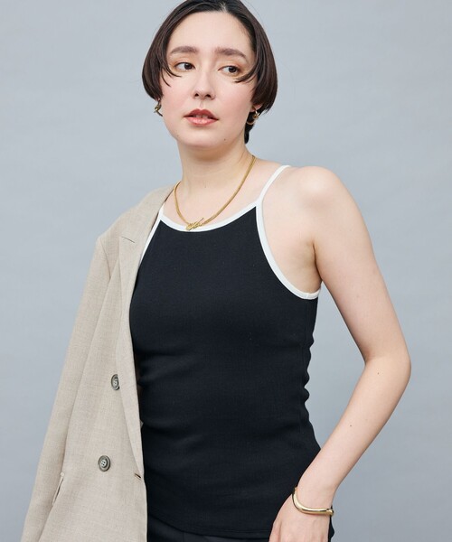 NOLLEY’S Sophi（ノーリーズソフィ）の「アメスリカップ付キャミソール（キャミソール・レディース・ホワイト/ブラック・38）」の8枚目の写真