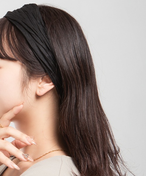 セール】全5色 ワイド ヘア ターバン（ヘアバンド