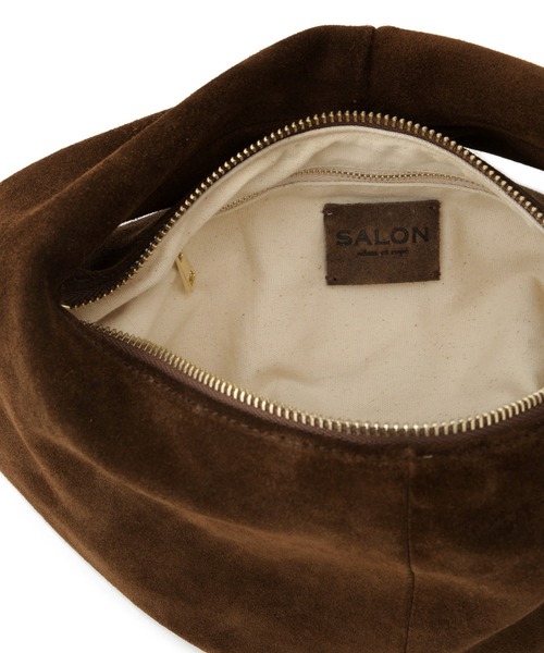 SALON adam et rope'（サロン アダム エ ロペ）の「リアルスウェードクリテミニバッグ（ハンドバッグ・レディース・ライトグレー/ブラウン・FREE）」の12枚目の写真